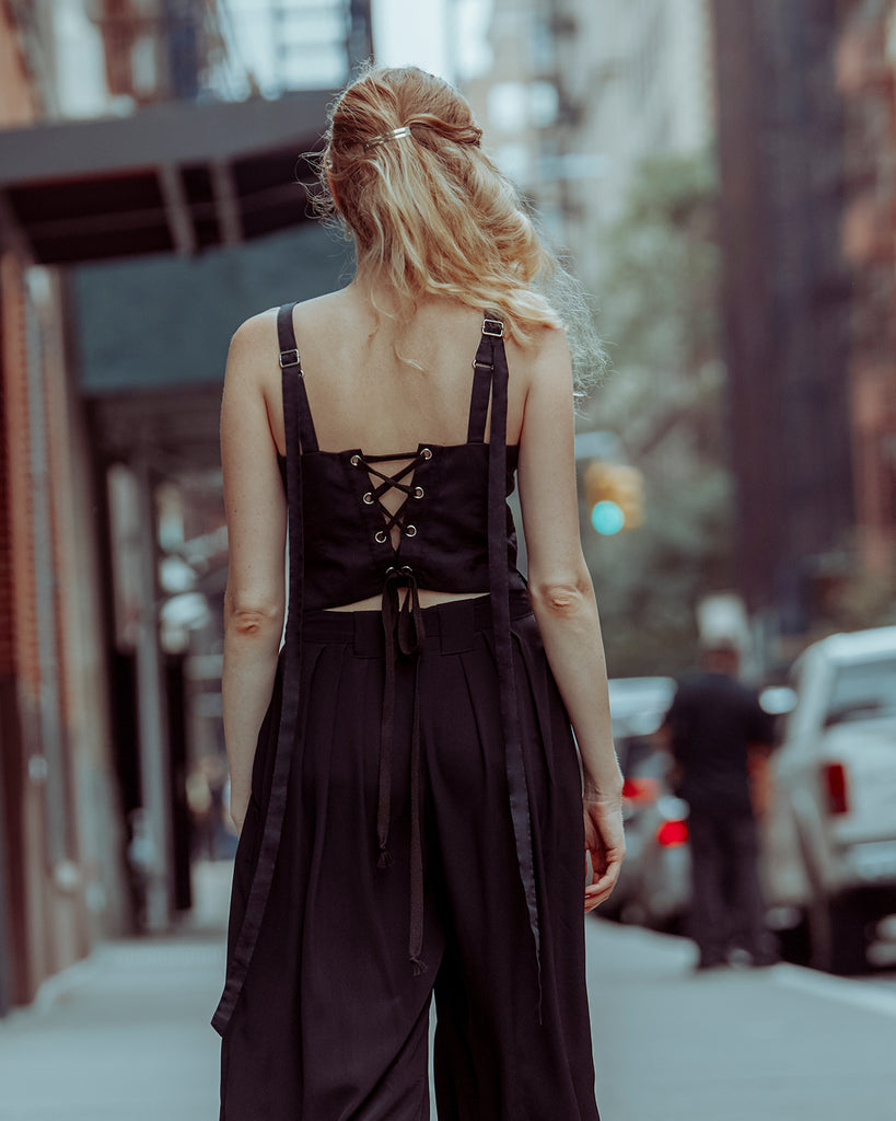 The Abby Top in Ink Black - INGA-LENA