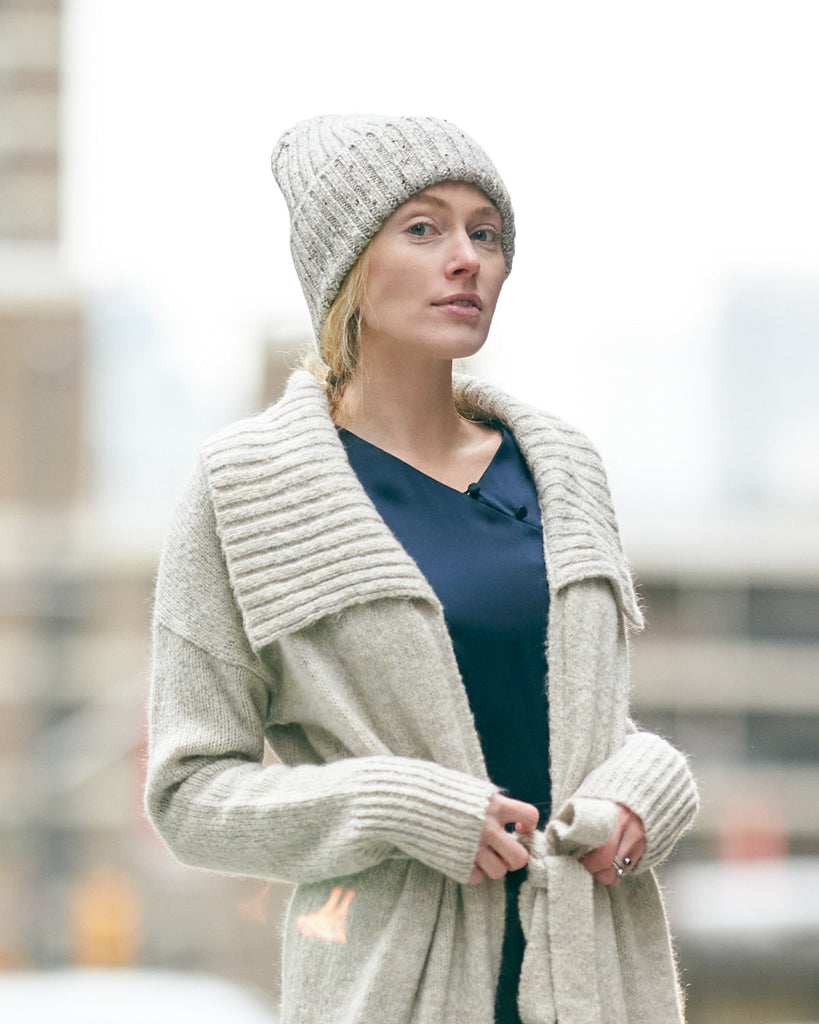 Caden Beanie in Marled Cashmere
