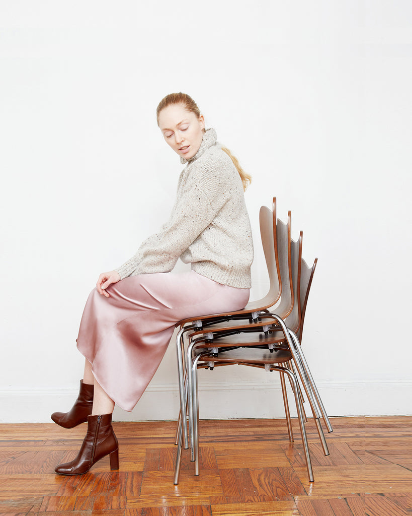The Enok Skirt in Misty Rose - INGA-LENA