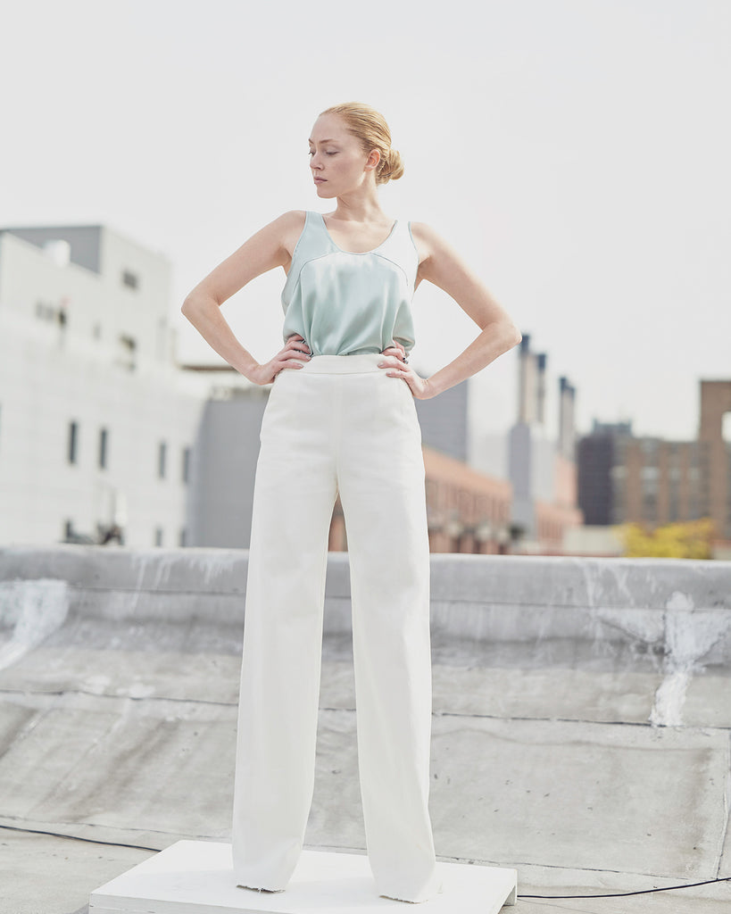 The Hampus Pant in Ivory - INGA-LENA