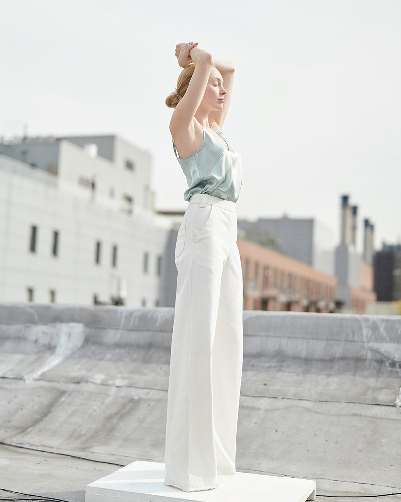 The Hampus Pant in Ivory - INGA-LENA