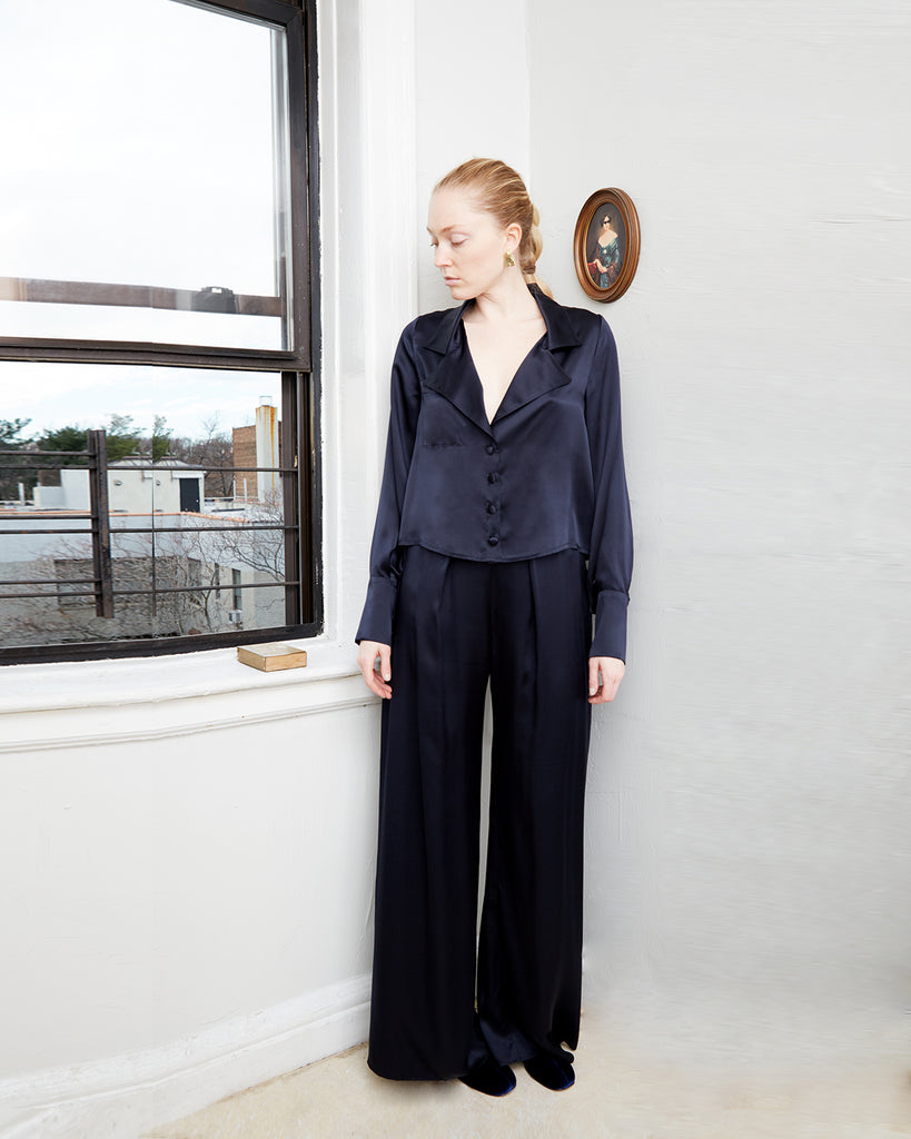 The Bjorn Pant in Midnight Blue - INGA-LENA