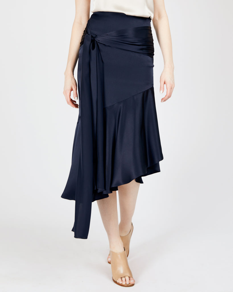 The Aleka Skirt in Midnight Blue - INGA-LENA