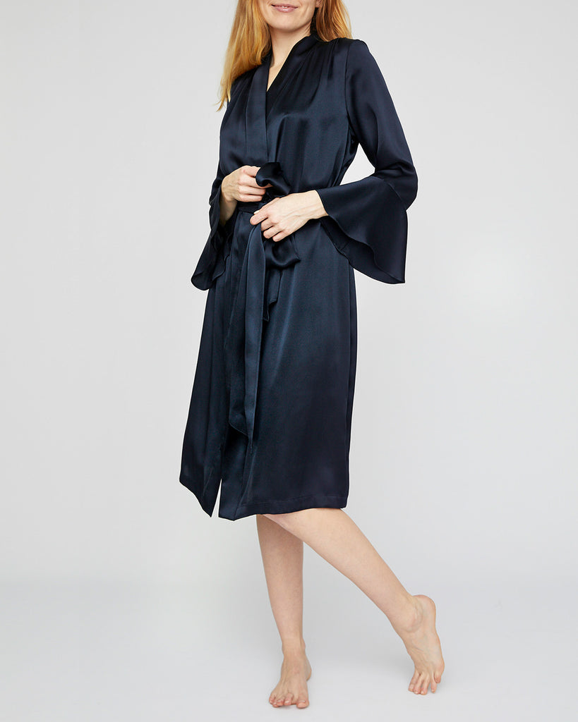 The Dakota Robe in Midnight Blue - INGA-LENA