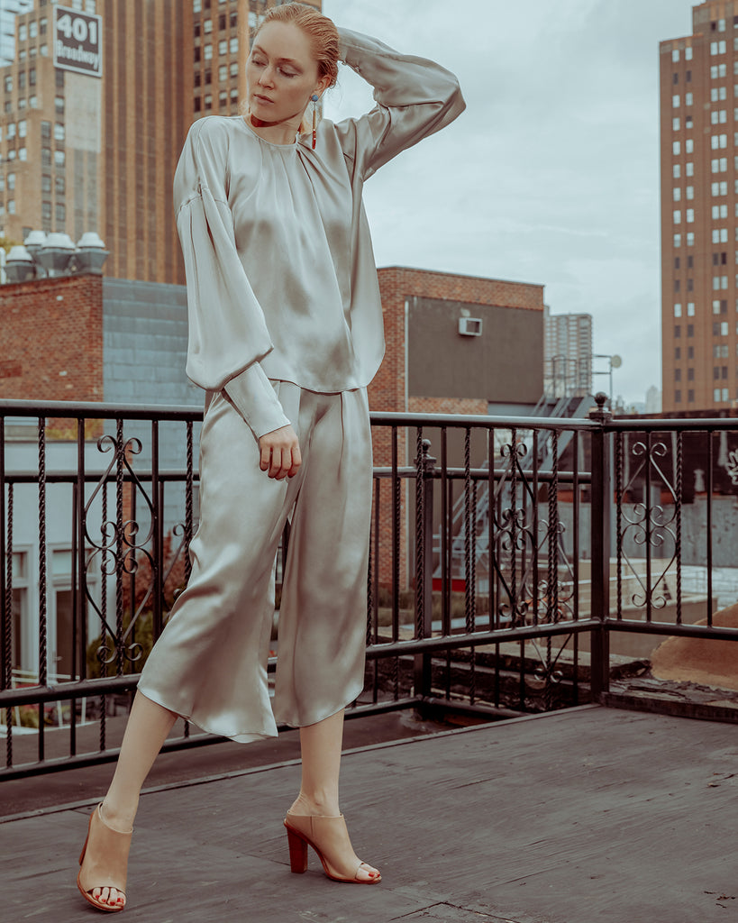 The Janie Pant in Shimmery Sand - INGA-LENA