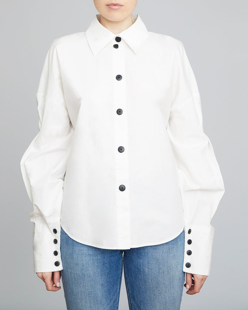 The Kala Blouse in White - INGA-LENA