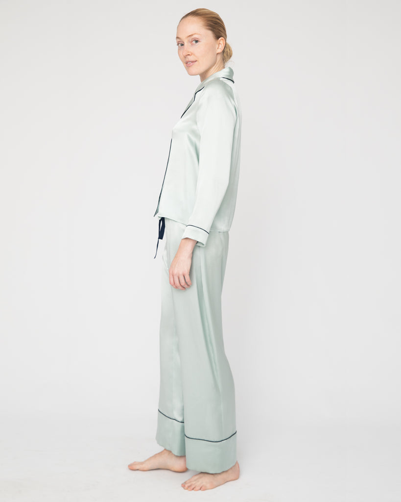 The Cordi Pajama in Teal Blue - INGA-LENA