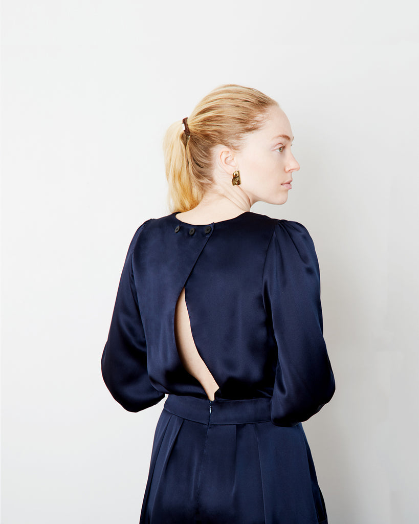 The Pontus Jumpsuit in Midnight Blue - INGA-LENA