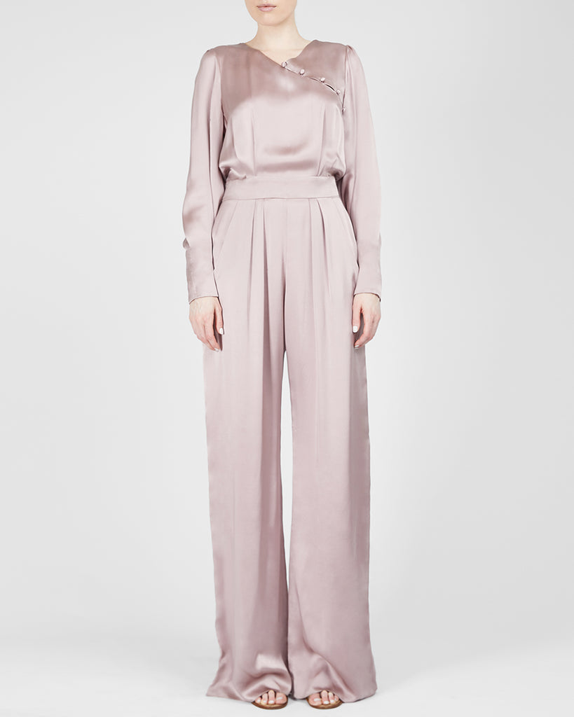 The Pontus Jumpsuit in Misty Rose - INGA-LENA