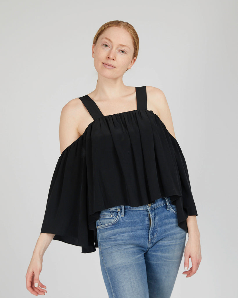 The Rutha Blouse in Charcoal - INGA-LENA