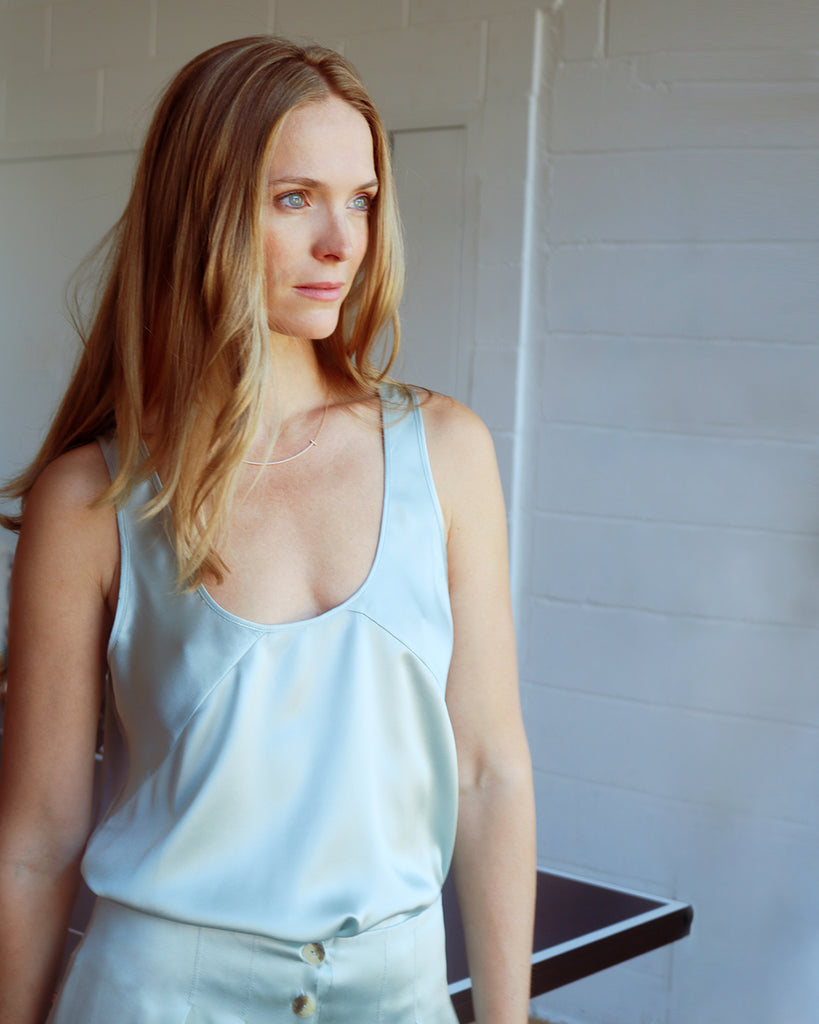 The Talia Tank in Teal Blue - INGA-LENA