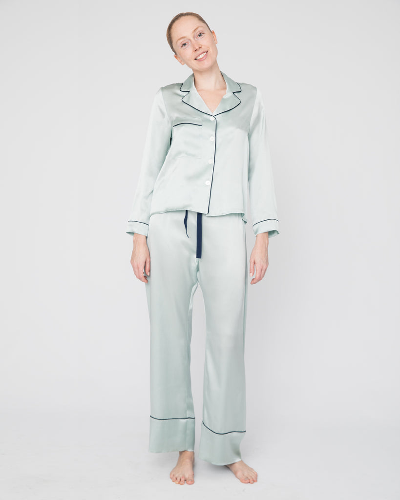 The Cordi Pajama in Teal Blue - INGA-LENA