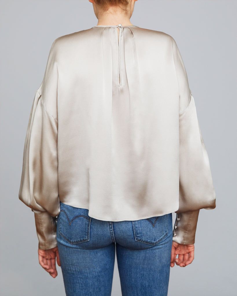 The Ylva Blouse in Shimmery Sand - INGA-LENA